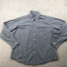 Tommy Hilfiger Shirt Mens XL Blue Plaid Button Down Long Sleeve Casual Classic