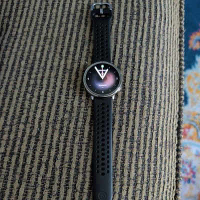 AMAZFIT ACTIVE 2 (ROUND) 44MM SPORT FITNESS SMART WATCH BLACK SILICONE BAND