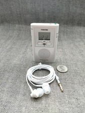 TOSHIBA TY-SPR4 AM FM Portable Radio White Tested Working w/ Non-Genuine...