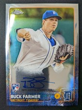 2015 Topps Chrome #AR-BFR Buck Farmer Auto Autographed Rookies Detroit Tigers