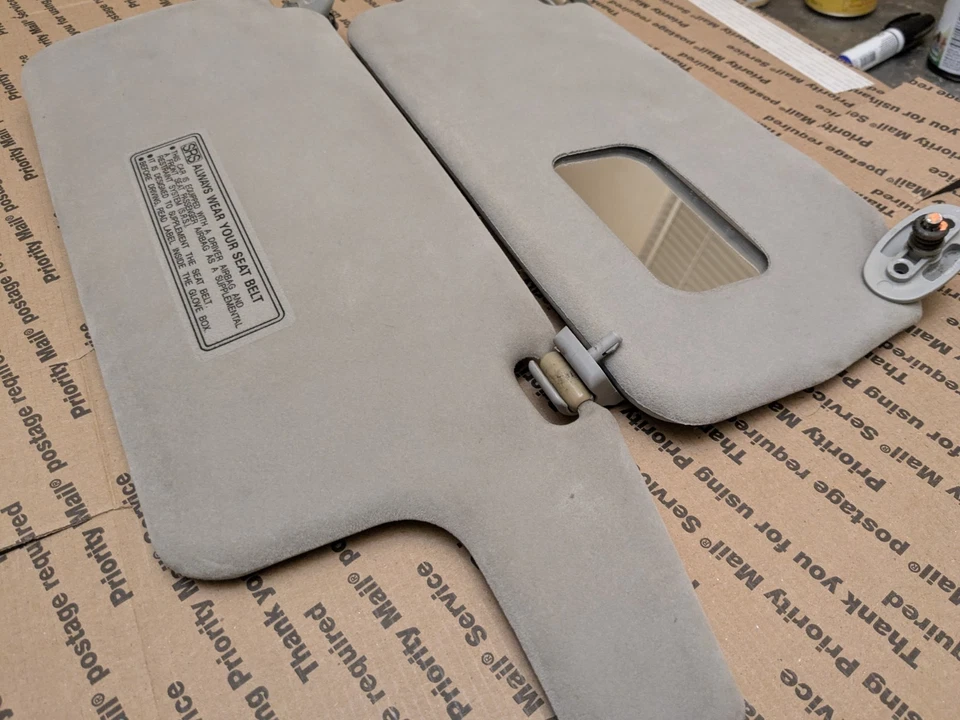 OEM ✅ 1992-1995 Honda Civic VX conductor y pasajero GRAN juego de pares de parasoles gris Foto 3 de 4