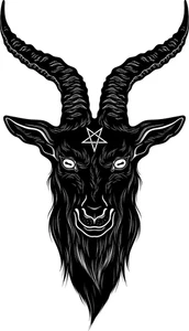 Baphomet Goat Cccult Cult Evil Self Adhesive Vinyl Sticker