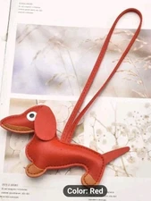 Cute Dachshund Sausage Dog Bag Charm, Keyring, Bag Tag, Chain Accessory.