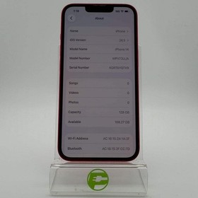 Unlocked Apple iPhone 14 128GB 26.5 Product Red MPV73LL/A