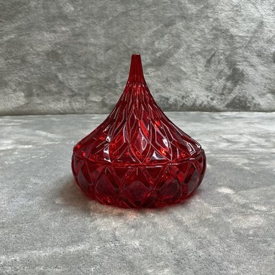 Shannon Crystal Hand Crafted Designs Red Candy Dish Designed in Ireland