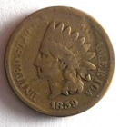 1859 UNITED STATES PENNY - INDIAN HEAD - RARE TYPE - Great Coin - Lot #Y15