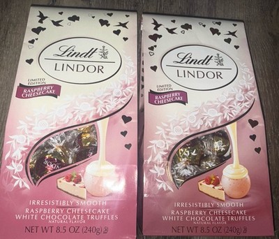 Lindt ~ 2-Bags Raspberry Cheesecake White Chocolate Truffles 8.5 oz ~ 10/31/2026