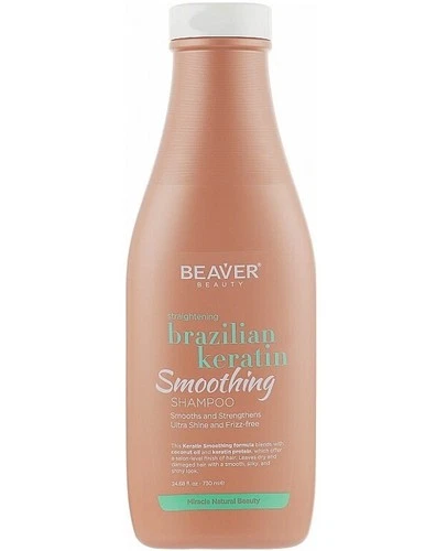 BEAVER Brazilian Keratin Smoothing Shampoo 730ml Ultra Shine and Anti-frizz