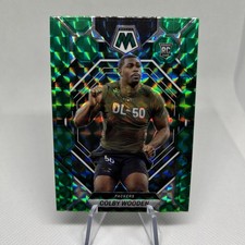 2023 Panini Mosaic - Rookies Colby Wooden #303 Green Mosaic Prizm (RC)
