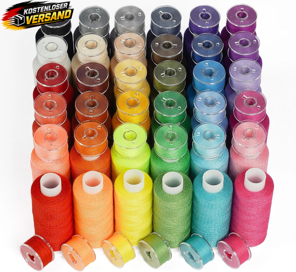 72 StüCk NäHgarn Sortiment 36 Farben Mit 36 Unterfadenspulen | 400 Yard NäHmasch-image