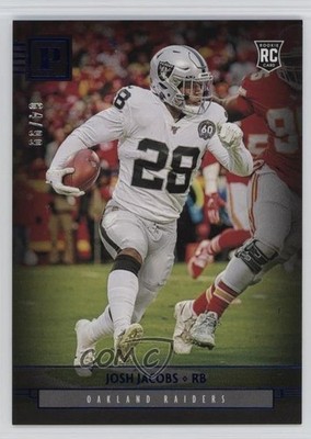 2019 Panini Chronicles Panini Blue 64/99 Josh Jacobs #P21 Rookie RC 7px