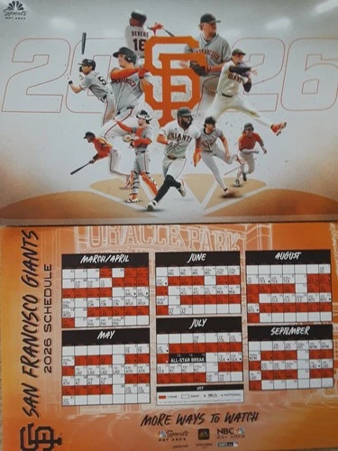2 SAN FRANCISCO SF GIANTS 2026 SCHEDULE POSTERS