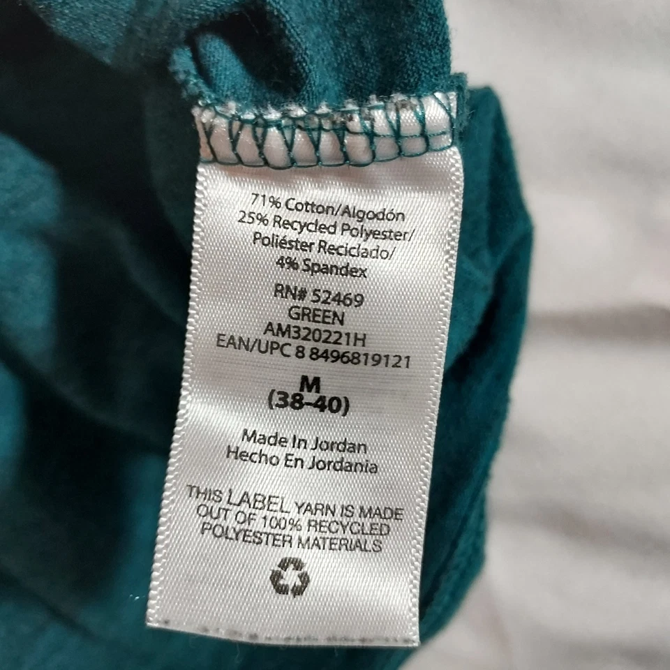 Camiseta de manga larga de mezcla de algodón verde azulado para hombre ATHLETIC WORKS TALLA MED. 38-40 Foto 4 de 4
