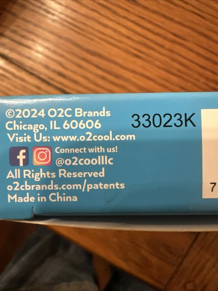 O2 COOL - Deluxe Necklace Fan, 2 AA Battery Operated, Orange, Brand New. - Image 3 of 4