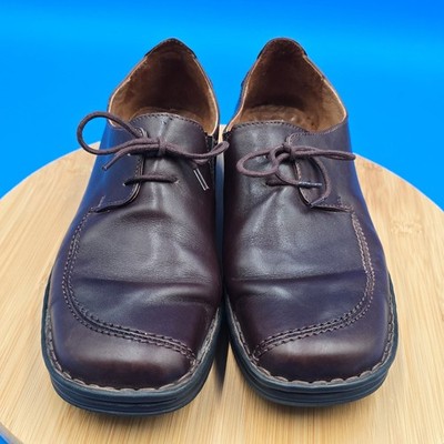 VTG NEW Josef Seibel‎ Brown Leather Air Massage Shoes Loafers EU 41 M 8.5 W 9.5 Josef Seibel Air Massage Mens Brown Leather Oxford Shoes EU  main image 4