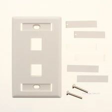 Signamax SKFL-2-WH 2-Port Single Gang Keystone