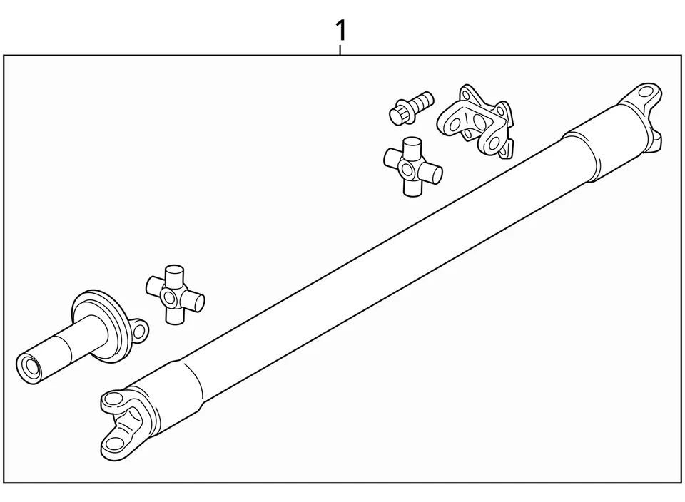 Rear Drive Shaft 145.0" Wb Assembly 2.7L 4WD Fits 18-20 FORD F150 PICKUP 822668 - Imagem 3 de 4