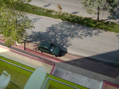 Cars nissan micra athens semiramis hotel sunny day Desk Mat Stitched