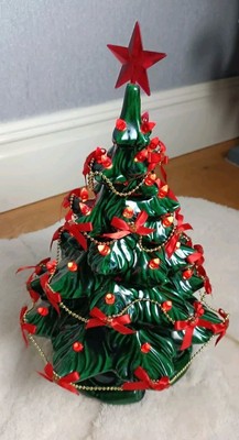 Vintage Atlantic Form 19'' Keramik Weihnachtsbaum Stern beleuchtet MCM Lichter Lampe