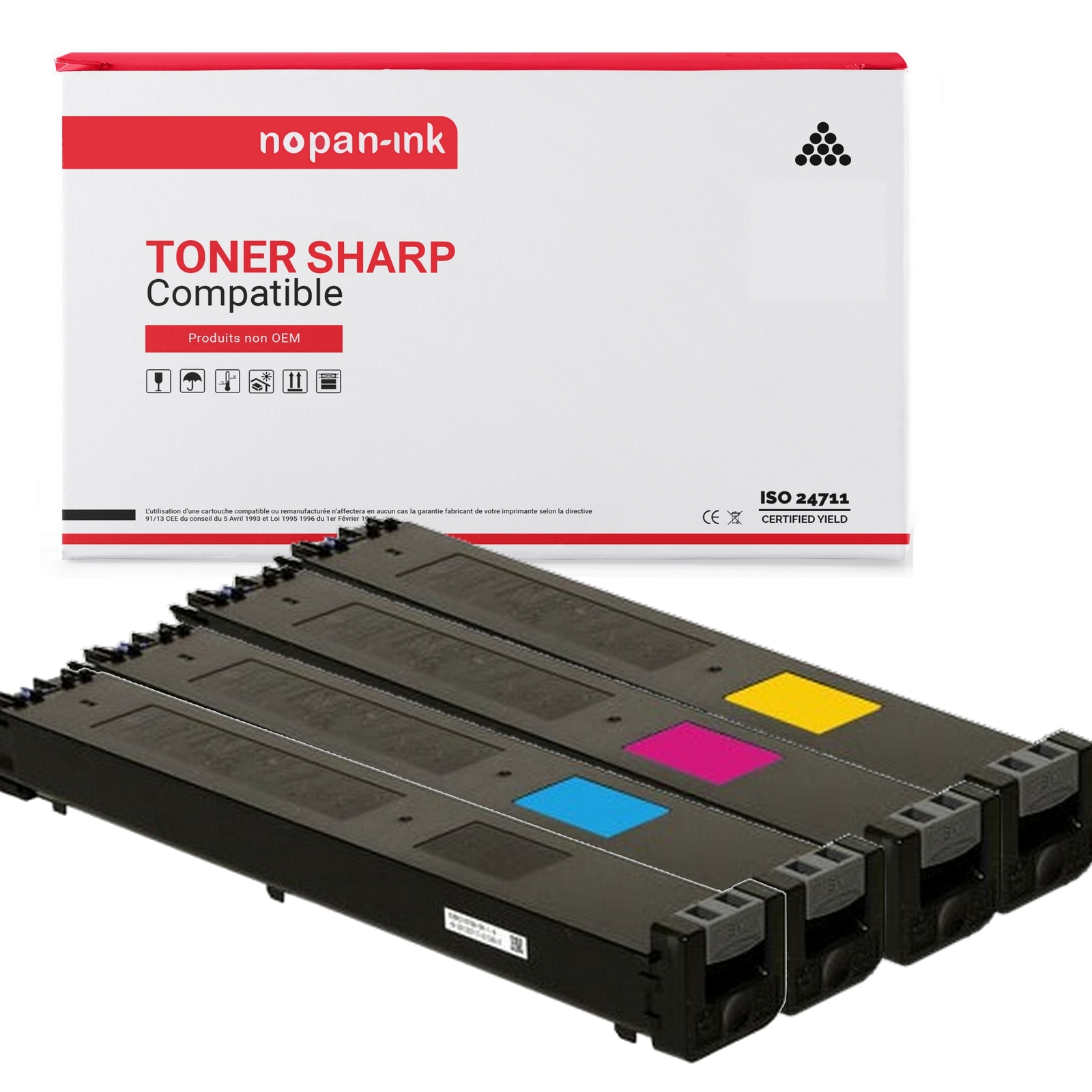 Toner x5 SHT-MX61BK compatible Sharp évite les traces blanches en impression