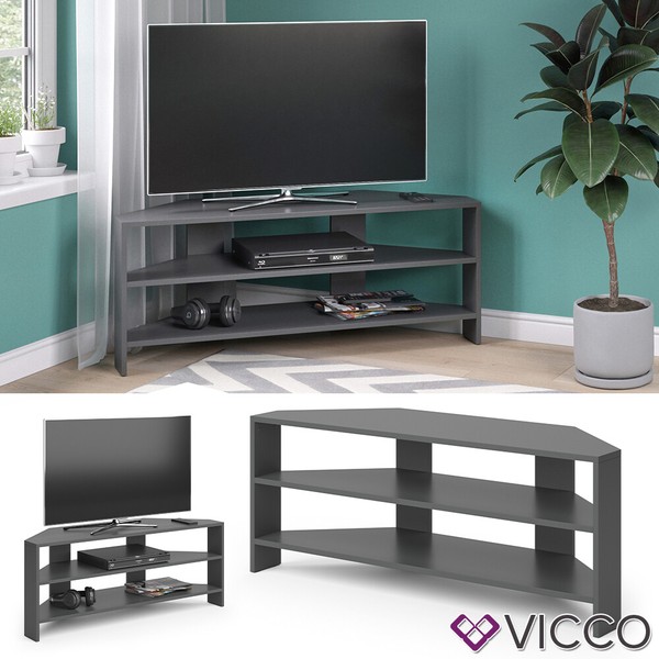 Lowboard Fernsehschrank Sideboard Pit Tv-Fernsehtisch Anthrazit Ablage Vicco-image