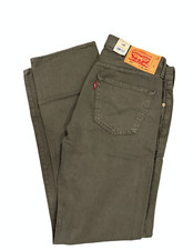 Levis 501 Jeans New Mens Original Button Fly Color Olive 005013534