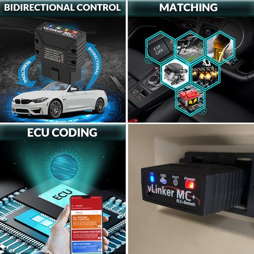 VLinker MC 4.0 Bluetooth Compatible con Android IOS OBDII Herramienta de Diagnóstico de Vehículos V2.2 - Imagen 11 de 11