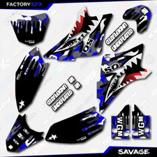 Gray & Blue Savage Racing Graphics Kit fits 06-25  YAMAHA TTR50 TTR 50 decal