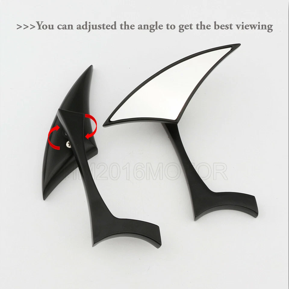 Motorcycle Blade Rearview Side Mirror for Harley Davidson Bobber Chopper Cruiser - Image 3 of 4