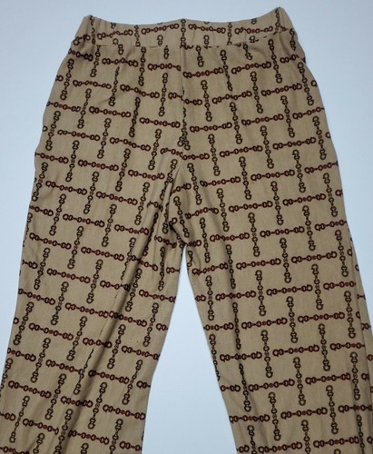 Robert Louis Pants-Tan/Red/Orange- Size Medium- Zipper Accent W/Pockets - Picture 7 of 8