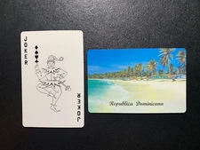 JOKER  Swap Playing Card   REPUBLICANA DOMINICANA   Black   Bridge Size