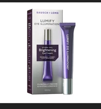 New!Bausch + Lomb Lumify Eye Illuminations Hydra Gel Brightening Eye Cream 0.5oz