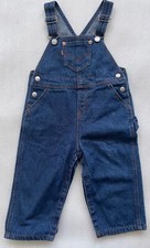 LEVI'S, 24 MONTHS, DENIM BLUE BIB OVERALLS, COVERALLS, SNAP LEGS, NWOT