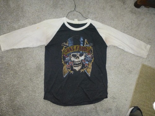 Vintage GUNS N' ROSES NORTH AMERICAN 1989 TOUR CONCERT T Shirt Large Long Sleeve - Picture 11 of 12