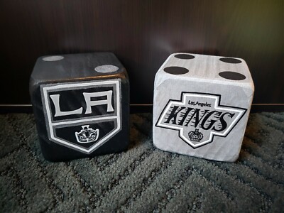 2 Jumbo 3.5'' LA KINGS Lawn Yard Wood DICE - Yahtzee, Bunco, Home Decor