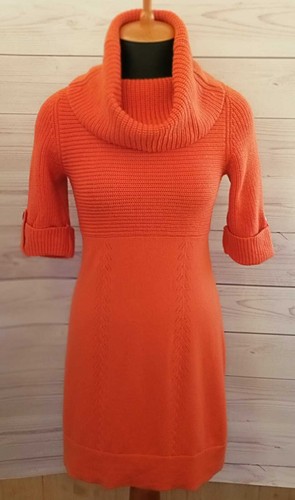 Karen Millen Women's Orange Knit Dress 