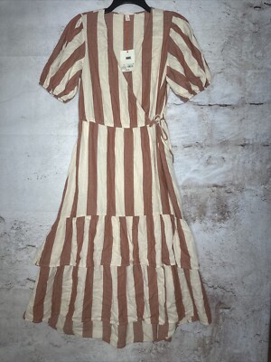 beige striped maxi dress The Nerissa Striped Maxi Dress main image 0