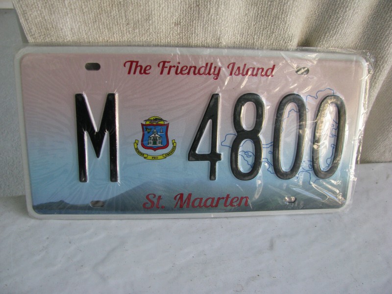 license plate- St Maarten - more than 3 years old