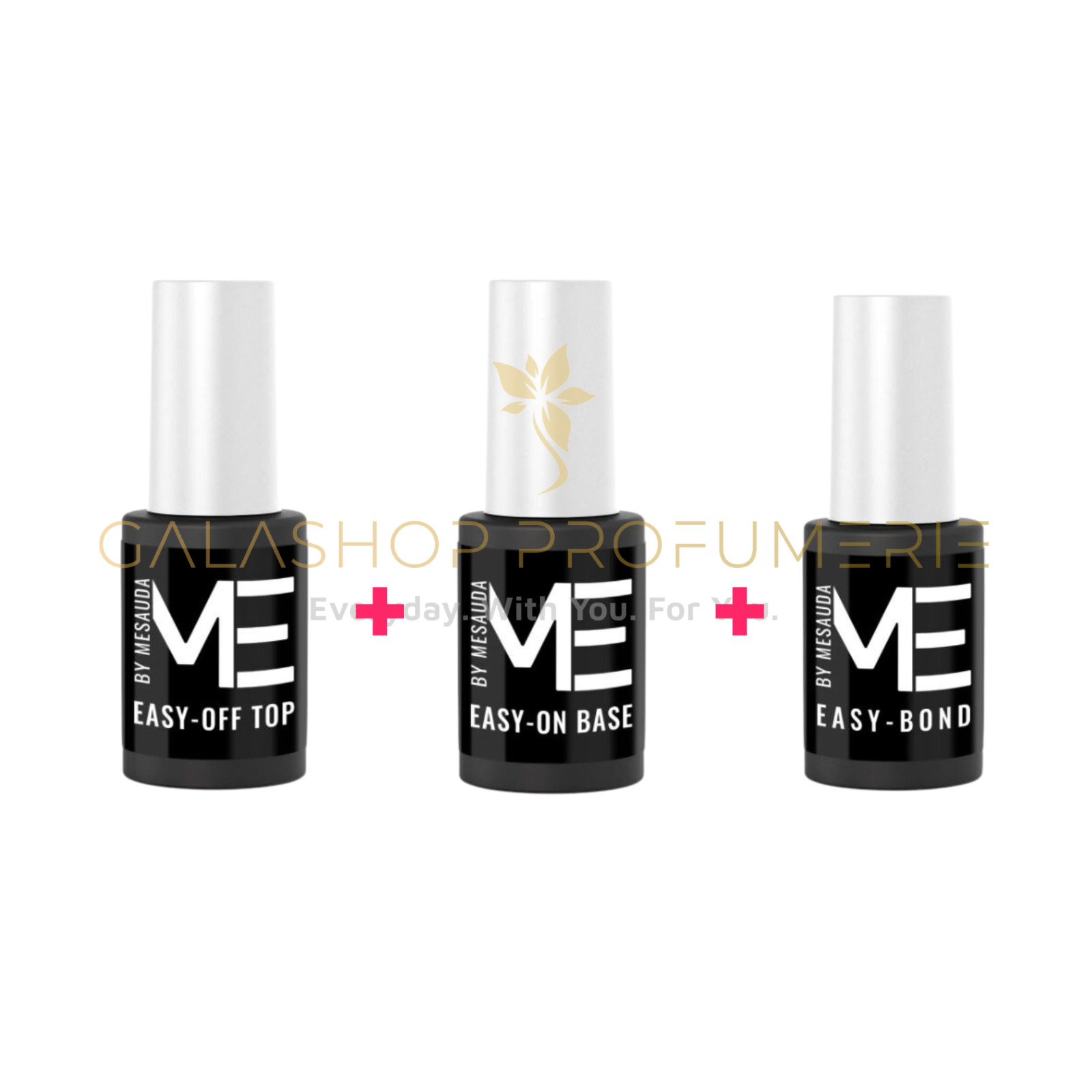 Mesauda ME Kit 3pz: Easy Off Top, Base e Bond per Unghie Perfette