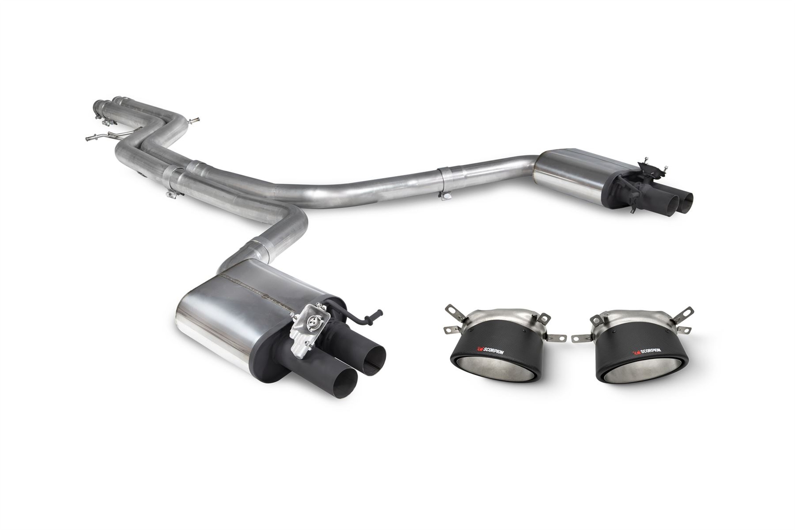 Scorpion Exhaust Non Res Half System & Trims Audi RS6 Avant C7 2013-2018