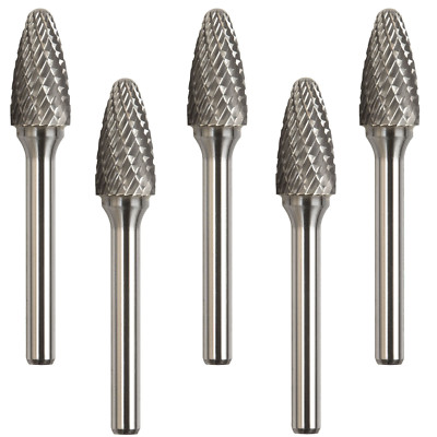 5 Fraises à Tige 6 Mm Pour Dremel/Proxxon - Carbure De Tungstène, Accessoire Gravure