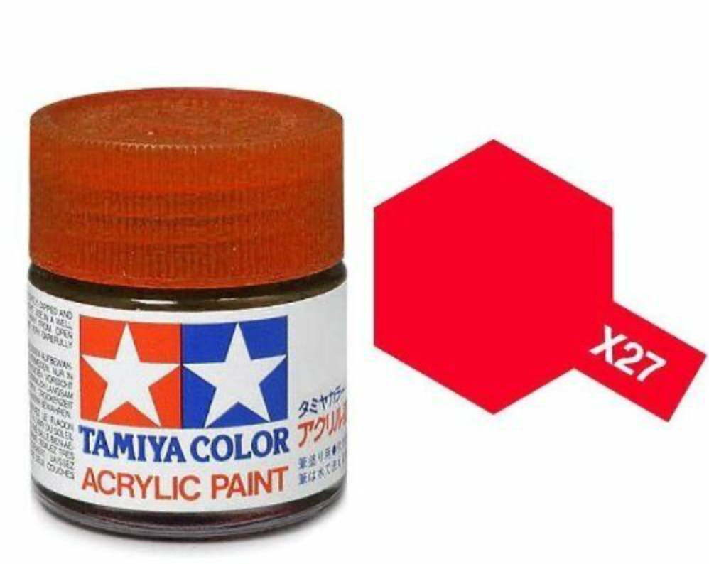 Tamiya Acrylic Color X27 Clear Red  10ml | TC81527