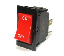 Eaton Rocker Switch, Heavy Duty, Made in USA, SPST, ON/OFF, 10A @ 250vac RED