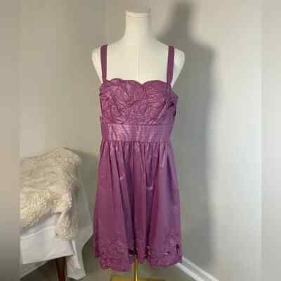 Adrianna Papell Purple Floral Sleeveless Cocktail Dress size 14