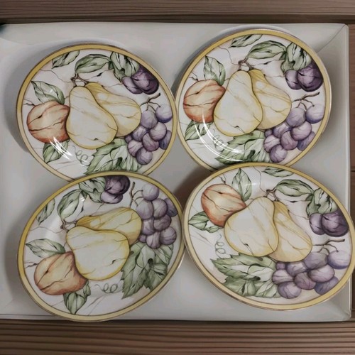 American Atelier Pompeji Obst Salat Teller 4er Set 8" 1/4 Steinzeug - Bild 13 von 13