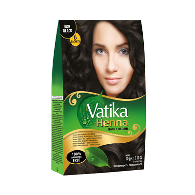 Dabur Vatika Henna Hair Color 100% Amonia Free (6 Sachets x 10g) 2.11oz