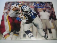 DALLAS COWBOYS GREAT JIM JEFFCOAT AUTOGRAPHED 8X10 PHOTO COA INSCRIBED FREE SHIP