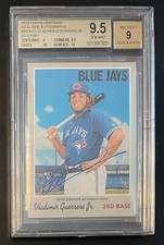 2019 Topps Heritage VLADIMIR GUERRERO JR. Real One Blue Auto BGS 9.5 9 GEM MINT