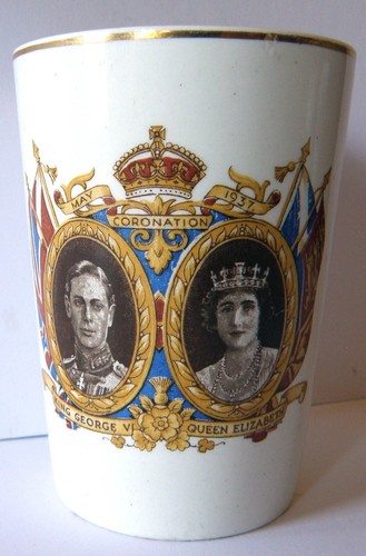 Coronation of King George VI & Queen Elizabeth Rare Souvenir Mugs x 2 + 1 Cup - Picture 7 of 24