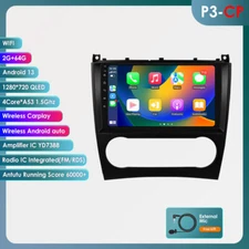 9" Android Car Radio Stereo Carplay For Mercedes Benz C Class W203 CLK W209 NAVI